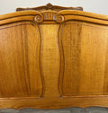 Bed Vintage French Louis XVI Oak Double Bed Frame Carved Headboard LOT 33395