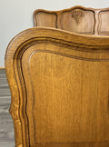 Bed Vintage French Louis XVI Double Bed Frame Oak Carved Headboard LOT 46174