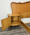 Bed Vintage French Louis Double Bed Frame Headboard with Bedside Tables LOT 473413