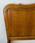 Bed Vintage French Louis XVI Oak Double Bed Frame Carved Headboard LOT 30137