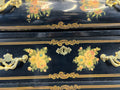 Cabinet Vintage French Style Painted Floral 3 Drawer Chest Sideboard LOT 43976