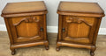 Pair of Bedside Tables Vintage French Louis Style Nightstands Cabinets LOT 62161