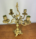 Candelabra Vintage Brass Ornate Five Arm Rococo Style Holder LOT 4027