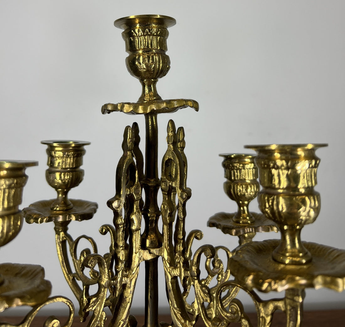 Candelabra Vintage French Style Ornate Five Arm Candle Holder LOT 47580