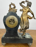 Clock Vintage French Style Marble Clock Figurine Garniture Set LOT 606111