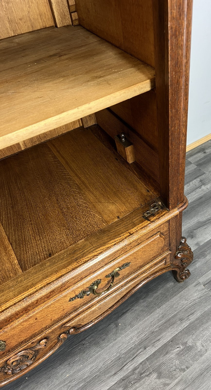 Bookcase Antique French Style Display Oak Carved Cabinet Sideboard LOT 479111