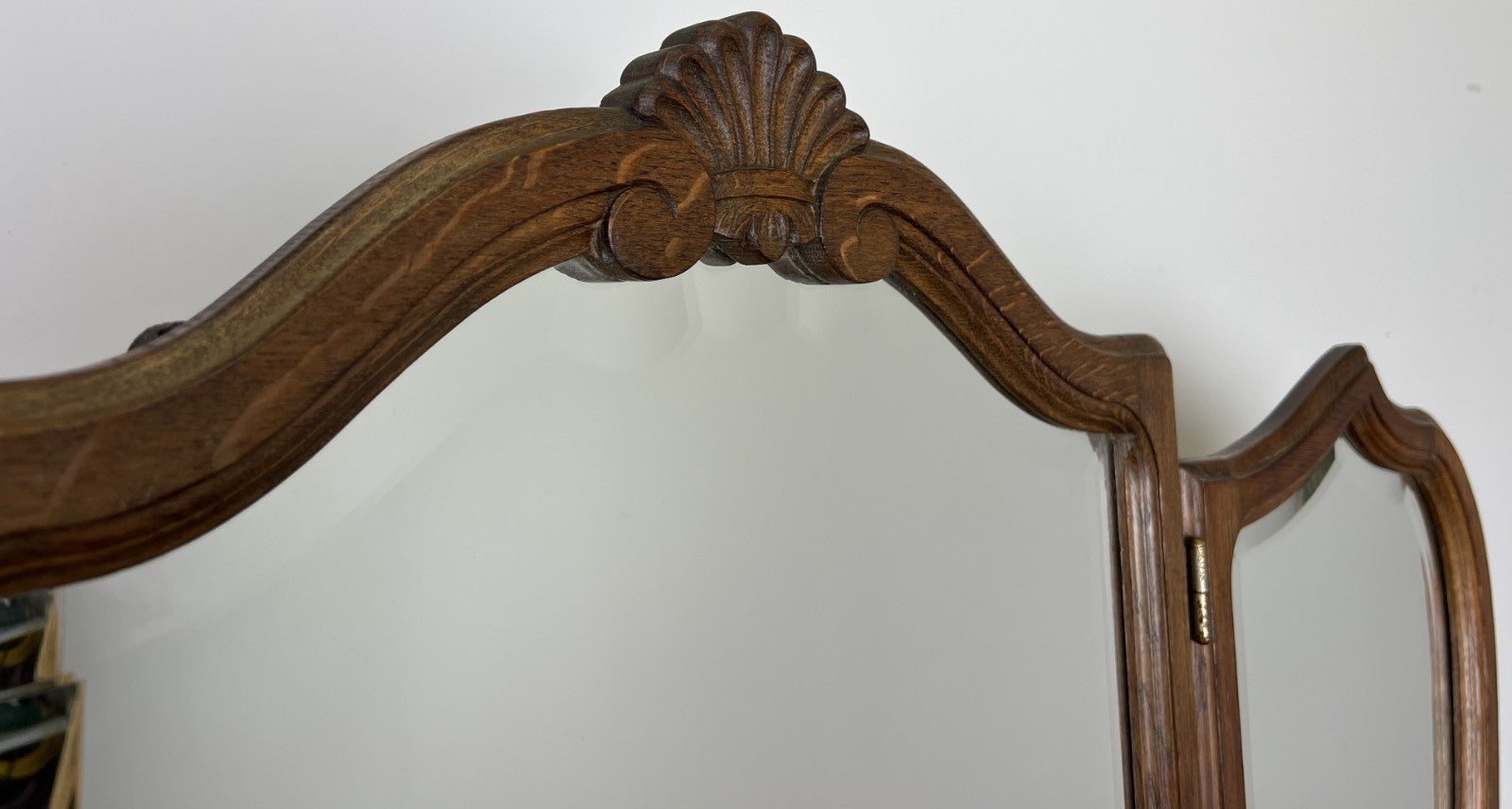 Vintage Dressing Table with Mirror French Oak Louis Vanity Table Makeup LOT 49765