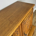 Cabinet Vintage French Louis XVI Oak Display Buffet Carved Sideboard LOT 631610