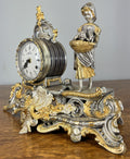 Lancini Imperial Ormolu Gilt Brass Mantle Clock with Candelabras  LOT 464110