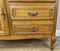 Cabinet Vintage French Louis XIV Oak Sideboard with Carved Cupboard LOT 62647