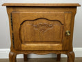 Pair of Bedside Tables Vintage French Louis Oak Nightstands Cabinets LOT 62975