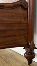 Bed Antique French Style Double Bed Frame Walnut Carved Headboard LOT 640716