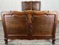 Bed Vintage French Louis XVI Single Bed Frame Oak Carved Headboard LOT 45942