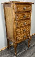 Chest of Drawers Vintage French Oak Louis XVI Style Carved Cabinet LOT 43231