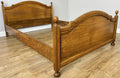 Bed Vintage French Style Double Bed Frame Carved Headboard LOT 63902