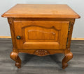 Pair of Bedside Tables Vintage French Louis Oak Nightstands Cabinets LOT 35182