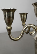 Pair of Candelabras Vintage French Style Metal Five Arm Candle Holders LOT 6481