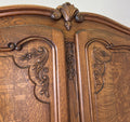 Wardrobe Vintage French Louis XVI Style Oak Four Door Carved Armoire LOT 61139
