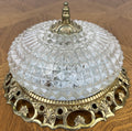 Ceiling Lamp Vintage French Pendant Cut Glass Flush Mount Light LOT 60712