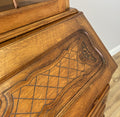Cabinet Vintage French Louis XVI Oak Bureau Bookcase Display Cabinet LOT 634310