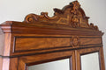 Wardrobe Antique French Mahogany Two Door Carved Mirrored Armoire LOT 61643
