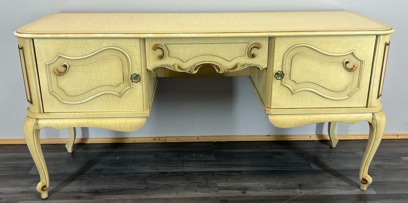 Sideboard Vintage French Louis XIV Shabby Chic Commode Carved Cabinet LOT 31060