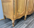 Wardrobe Vintage French Louis XVI Oak 4 Door  Armoire with Shelves LOT 41608