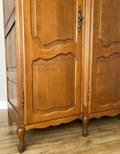 Wardrobe Vintage French Louis XVI Style Oak Four Door Carved Armoire LOT 6495