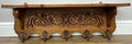 French Vintage Coat Rack Oak 5 Hooks Wall Shelf Carved Coat Hanger LOT 49613