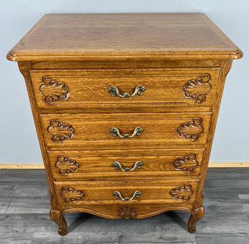 Chest of Drawers Vintage French Louis Oak 4 Drawers Ornate Cabinet LOT 44290