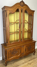 Bookcase Vintage French Louis XVI Oak Display Cabinet Carved Sideboard LOT 62821