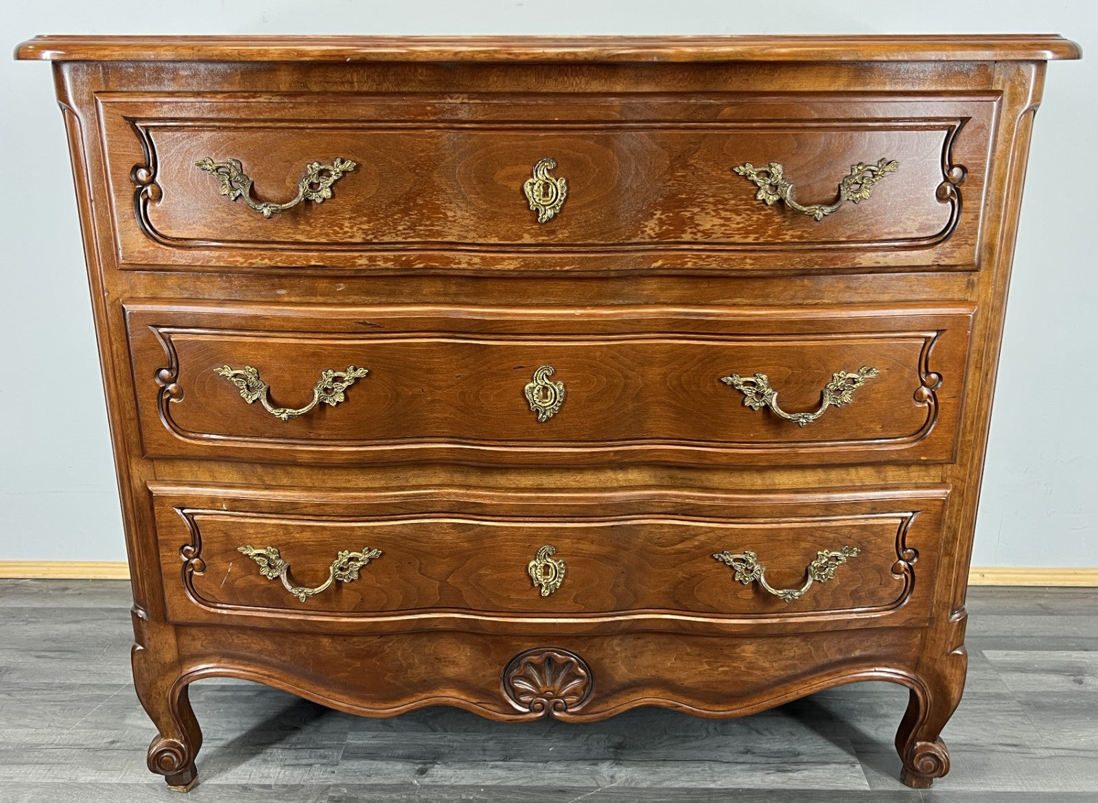Chest of Drawers Vintage French Louis XVI Style with 3 Drawers Cabinet LOT 44672
