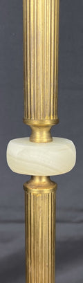 Ashtray Stand Vintage French Style Onyx Brass Floor Ashtray Stand LOT 48833