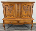 Cabinet Vintage French Louis XVI Oak Carved Sideboard with Drawers LOT 40150