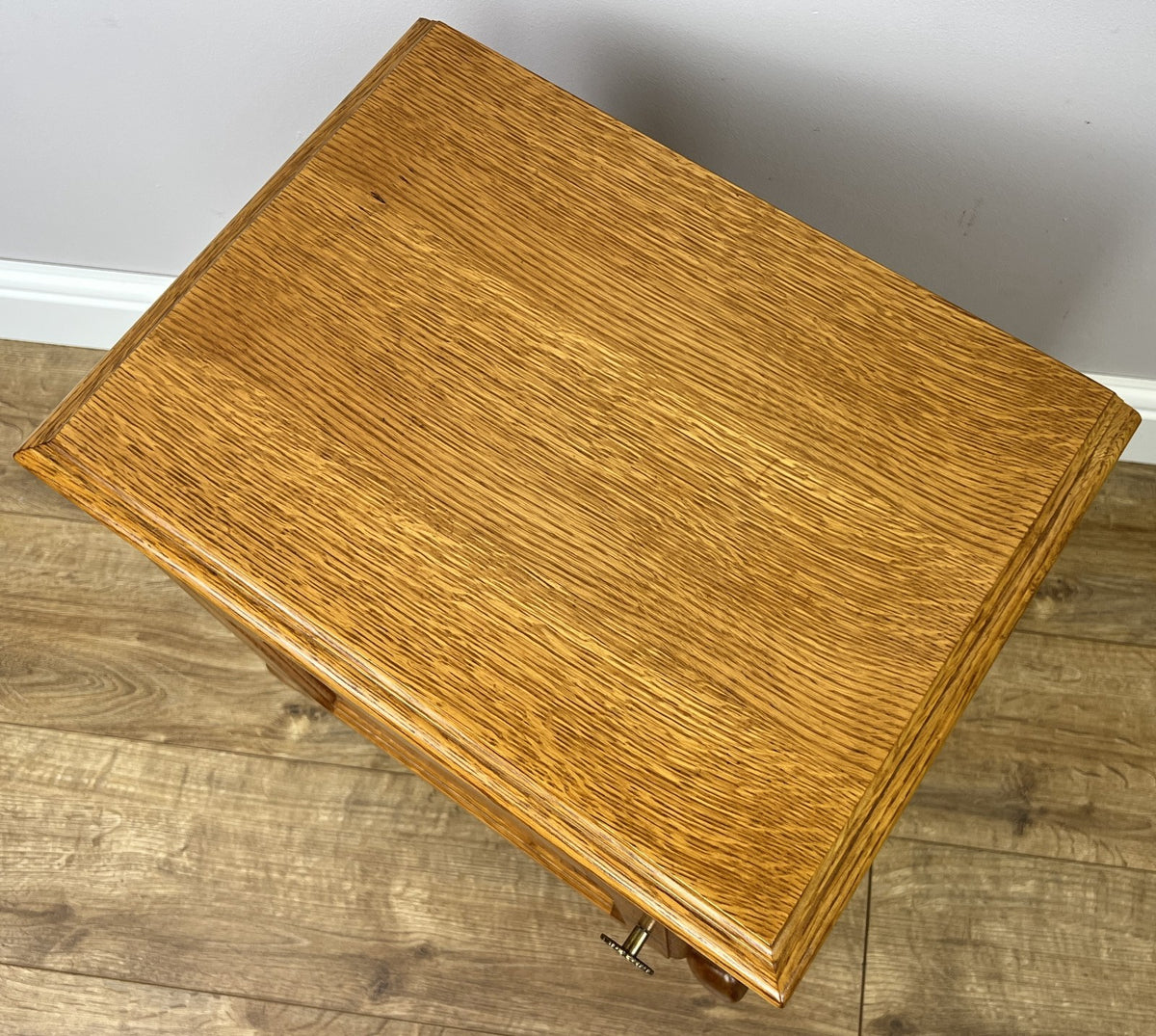 Pair of Bedside Tables Vintage French Louis Oak Nightstands Cabinets LOT 629511