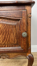 Pair of Bedside Tables Vintage French Louis Oak Nightstands Cabinets LOT 49735