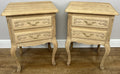 Pair of Bedside Tables Vintage French Louis Shabby Chic Oak  Cabinets LOT 49020