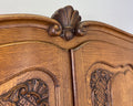 Wardrobe Vintage French Louis XVI Style Oak Four Door Carved Armoire LOT 61105
