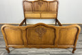 Bed Vintage French Louis XVI Double Bed Frame Oak Carved Headboard LOT 46172