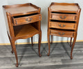 Pair of Bedside Tables Vintage French Louis Carved Nightstands Cabinets LOT 44278
