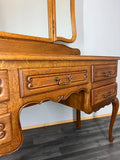 Vintage Dressing Table with Mirror French Oak Louis Vanity Table Makeup LOT 45575