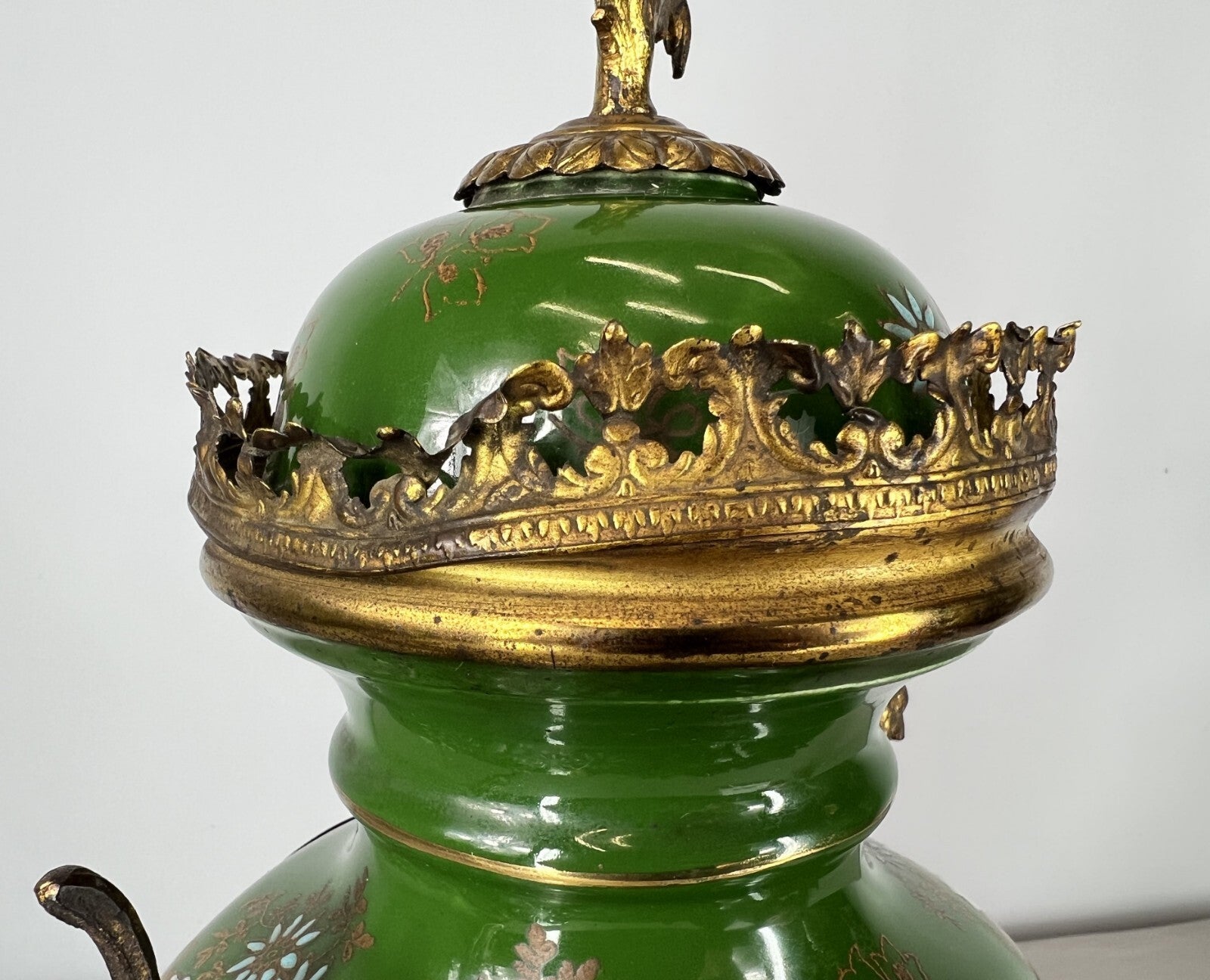 Mantel Clock Set Antique French Garniture Porcelain Bronze Candelabras LOT 362010