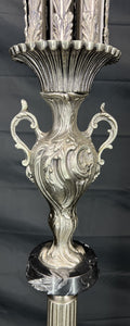 Floor Lamp Vintage French Style Standing Lamp Metal Floral Design LOT 48189