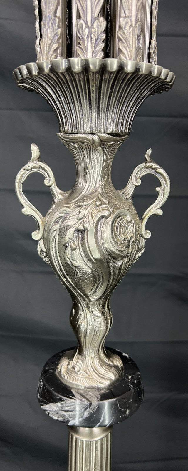 Floor Lamp Vintage French Style Standing Lamp Metal Floral Design LOT 48189