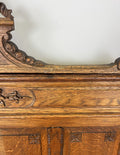 Bed Antique French Style Oak Double Bed Frame Carved Headboard LOT 615112