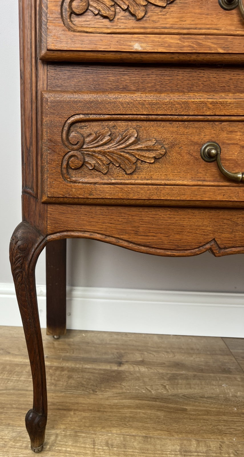 Secretaire Writing Desk Vintage French Louis Oak Rare Bureaux Cabinet LOT 631810