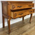 Chest of Drawers Vintage French Louis Oak 2 Drawers Carved Cabinet LOT 623213