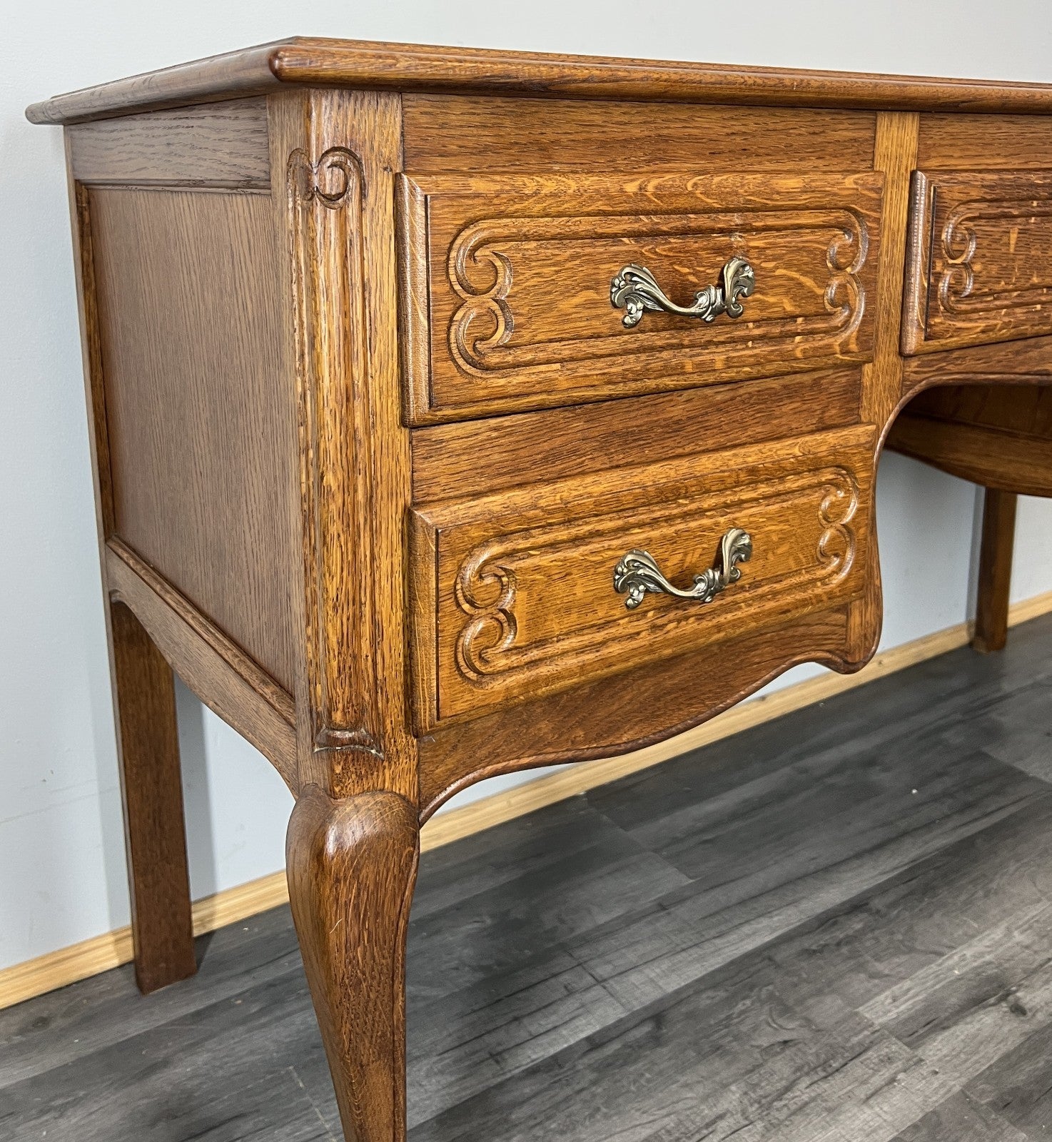 Cabinet Vintage French Louis XVI Style Oak Sideboard Carved Cupboard LOT 45238