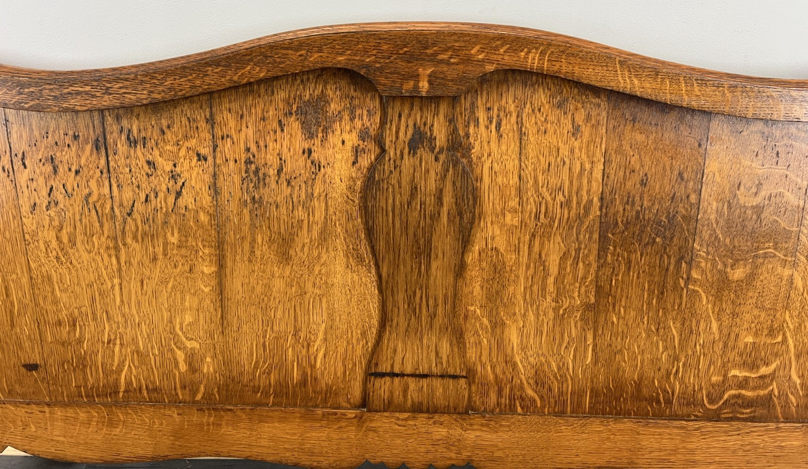 Footboard Vintage French Style Oak Double Bed Carved Footboard LOT 47326
