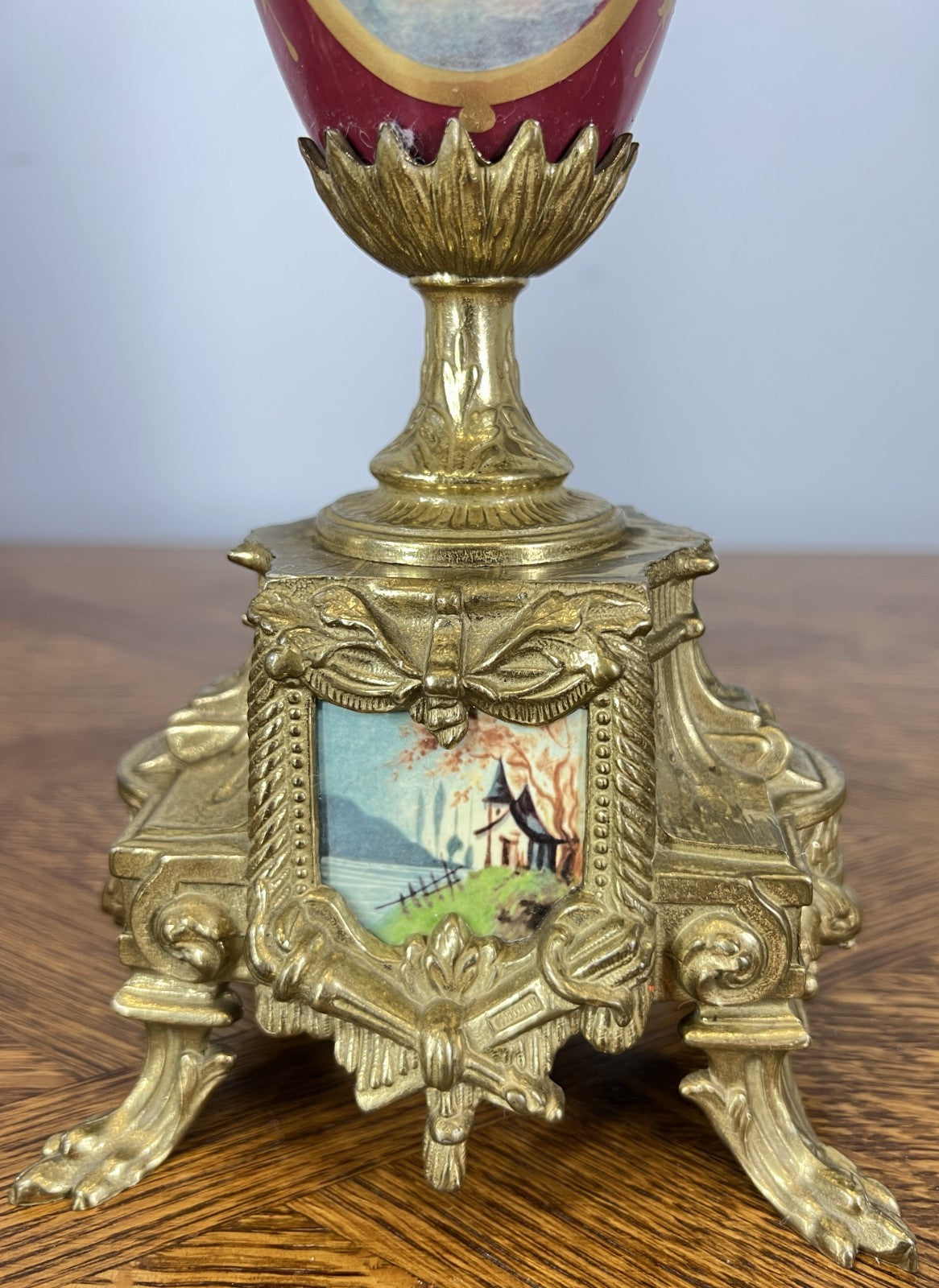 Lancini Imperial Ormolu Porcelain Gilt Brass Mantle Clock  LOT 463816